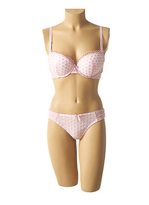 Lingerie rinkinys metalizuotas audinys rožinė HANA moteris