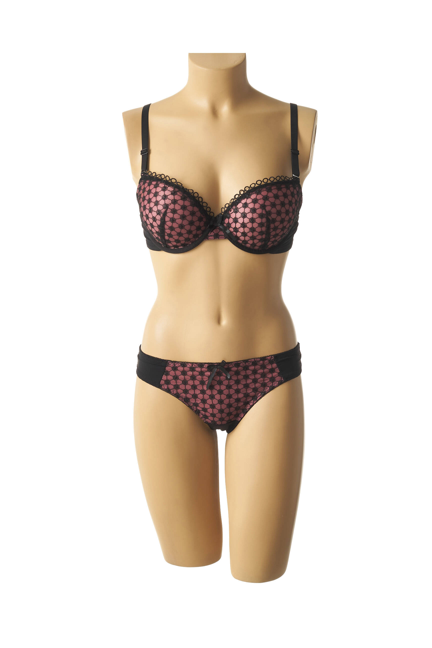 Lingerie rinkinys metalizuotas audinys juodas HANA moteris