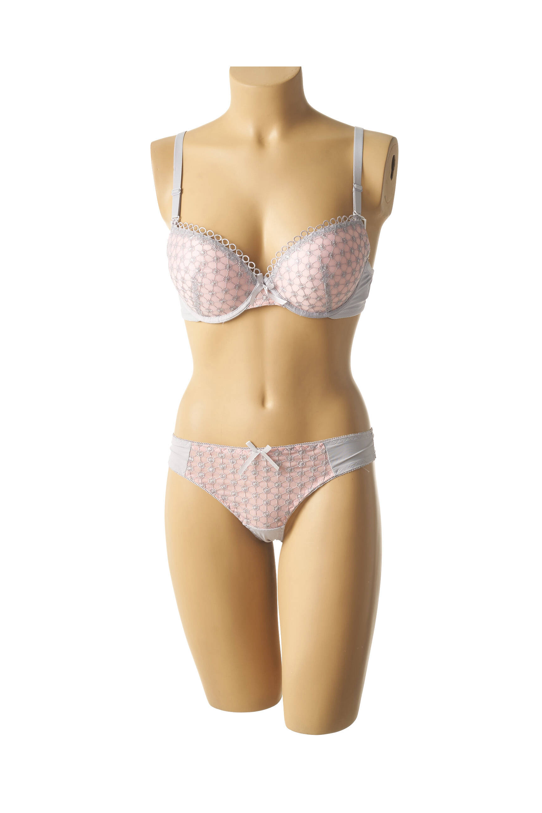 Lingerie rinkinys metalizuotas audinys pilka HANA moteris