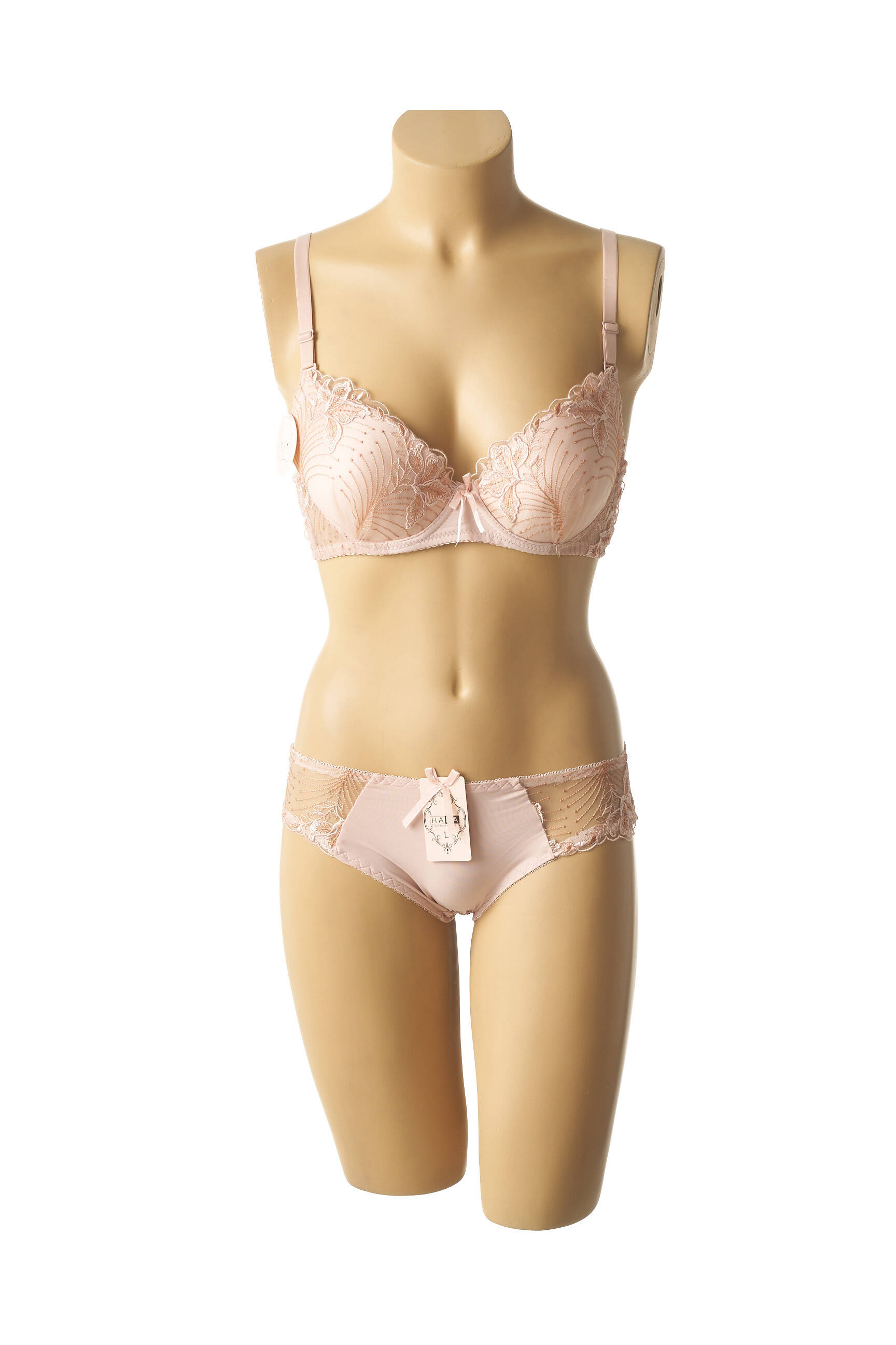 Lingerie rinkinys reguliuojamos elastinės petnešos bežinis HANA moteris