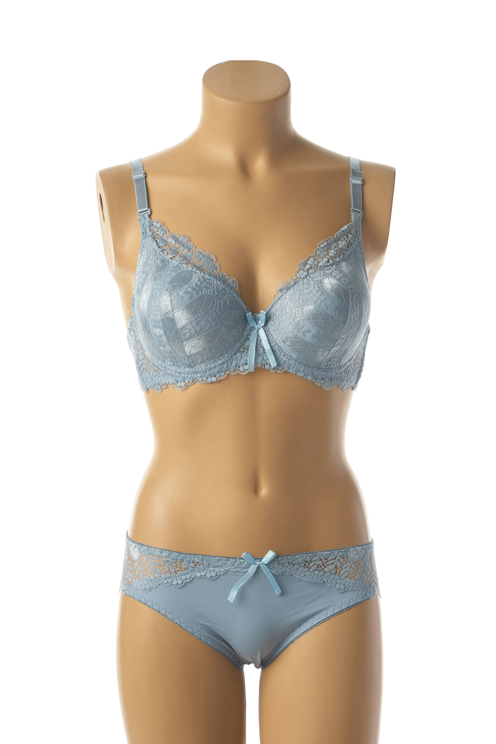 Lingerie rinkinys nėrinių audimas mėlyna HANA moteris