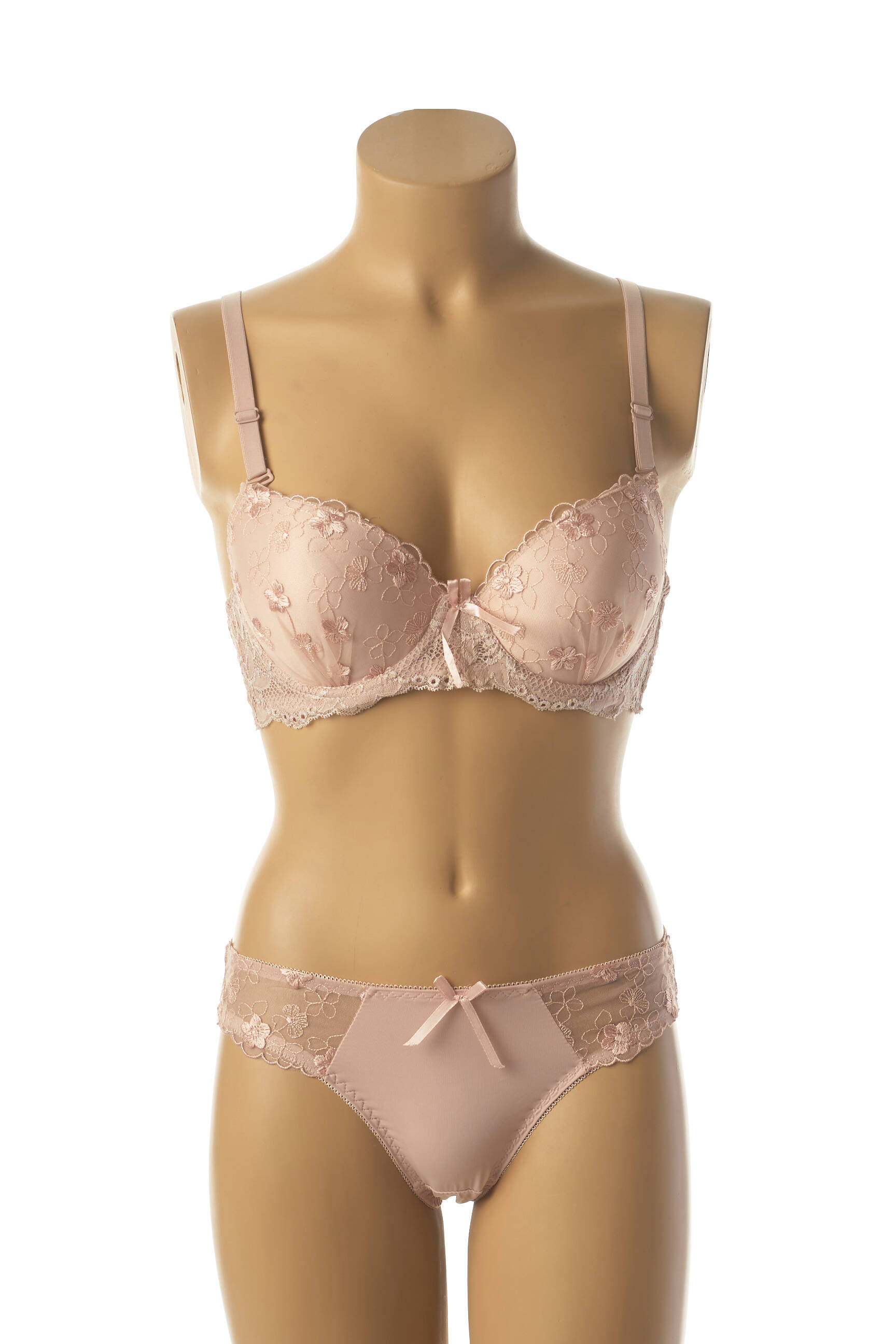 Lingerie rinkinys stringas kremas HANA moteris