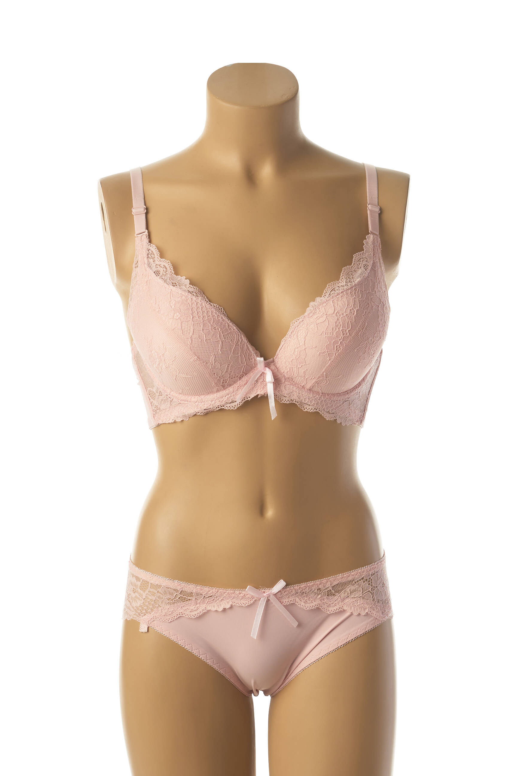 Lingerie rinkinys reguliuojamos elastinės petnešos rožinė HANA moteris