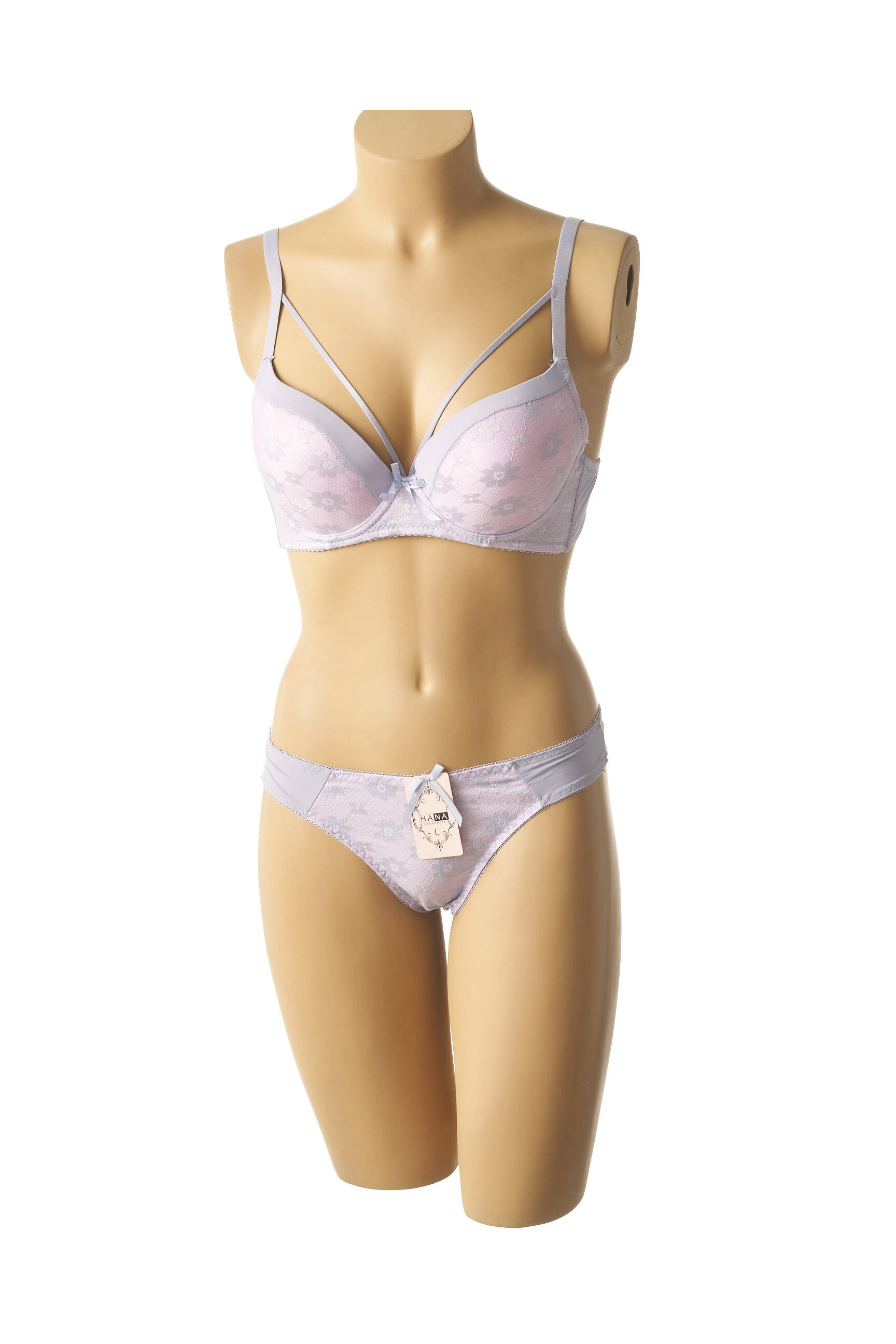 Lingerie rinkinys nėrinių audimas mėlyna HANA moteris