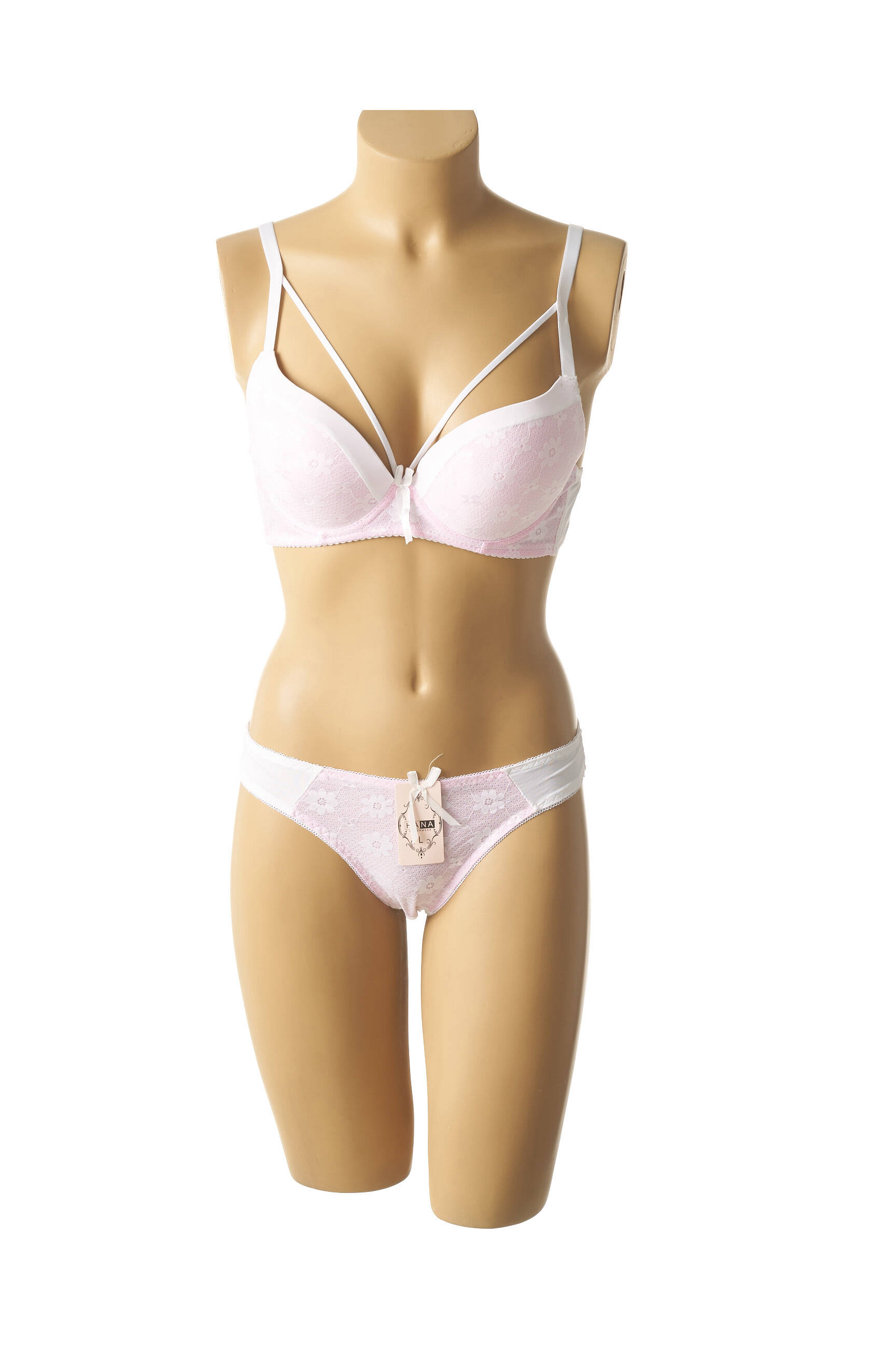Lingerie rinkinys nėrinių audimas baltas HANA moteris