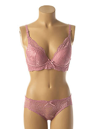 Lingerie rinkinys reguliuojamos elastinės petnešos rožinė HANA moteris