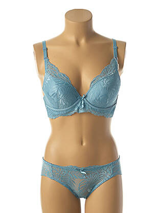 Lingerie rinkinys reguliuojamos elastinės petnešos mėlyna HANA moteris