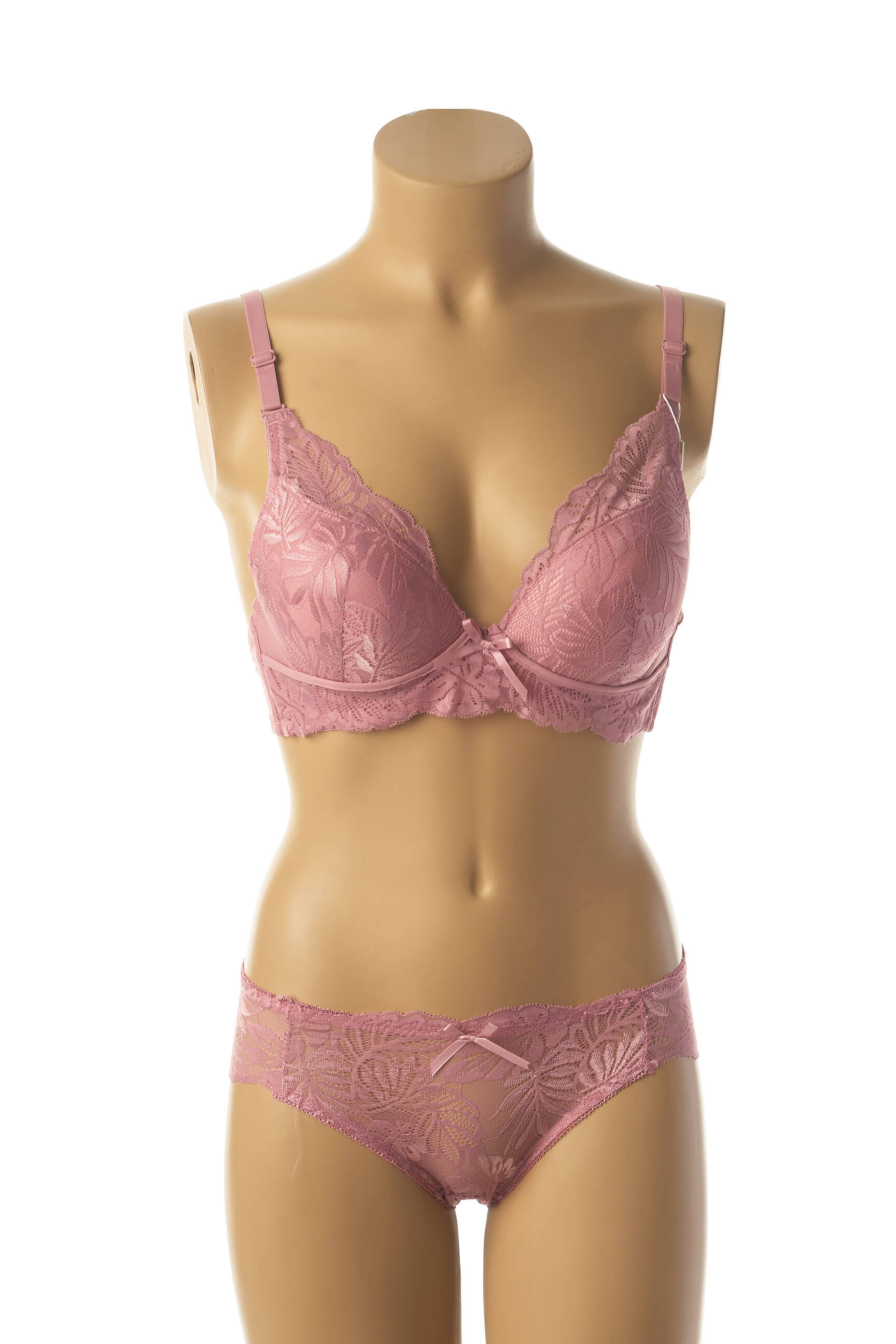 Lingerie rinkinys reguliuojamos elastinės petnešos rožinė HANA moteris