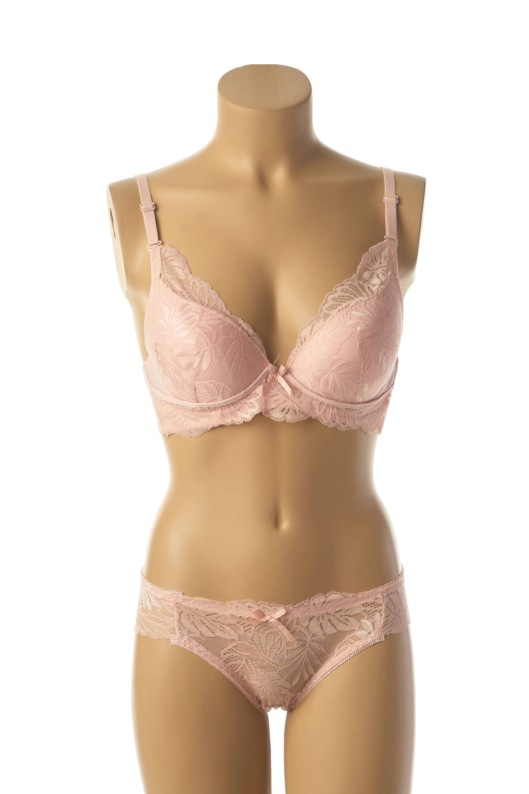 Lingerie rinkinys reguliuojamos elastinės petnešos rožinė HANA moteris