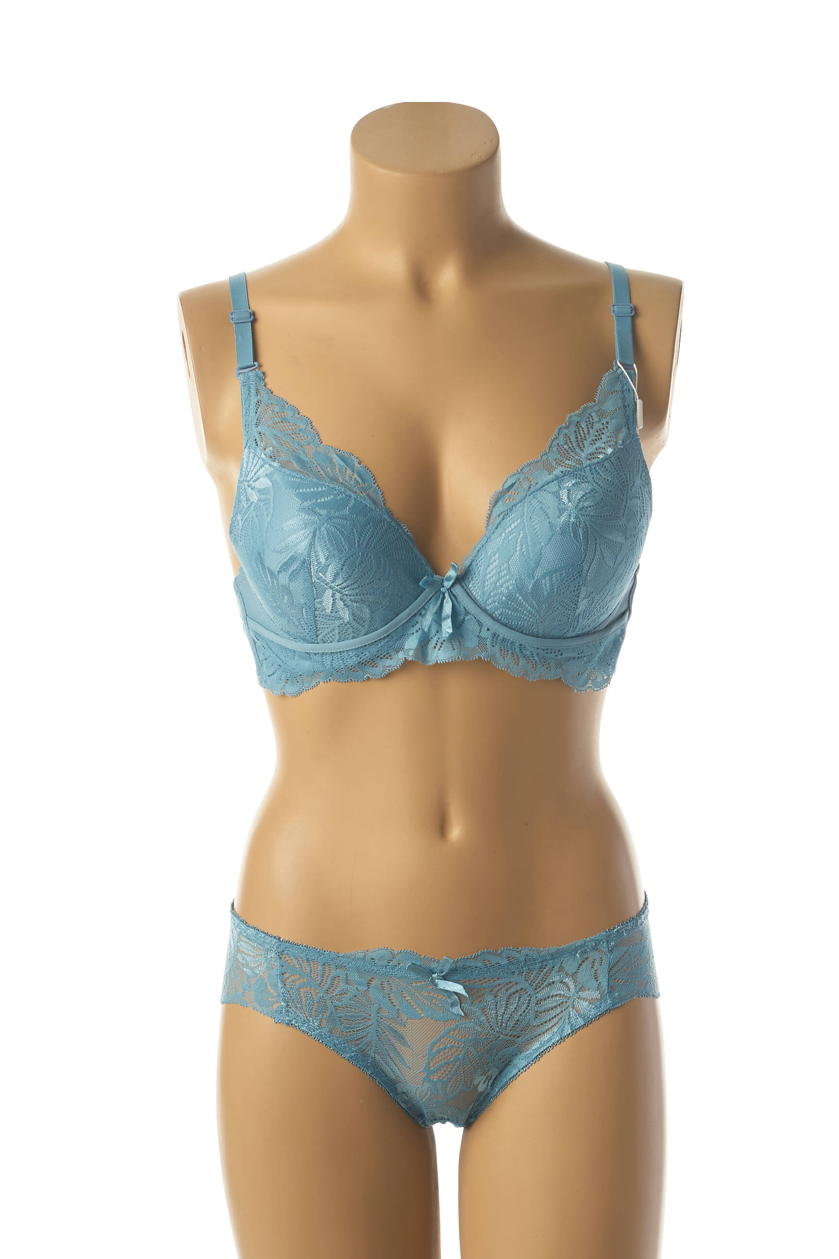 Lingerie rinkinys reguliuojamos elastinės petnešos mėlyna HANA moteris