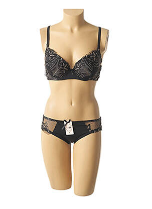 Lingerie rinkinys reguliuojamos elastinės petnešos juodas HANA moteris