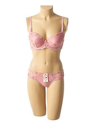 Lingerie rinkinys reguliuojamos elastinės petnešos rožinė HANA moteris