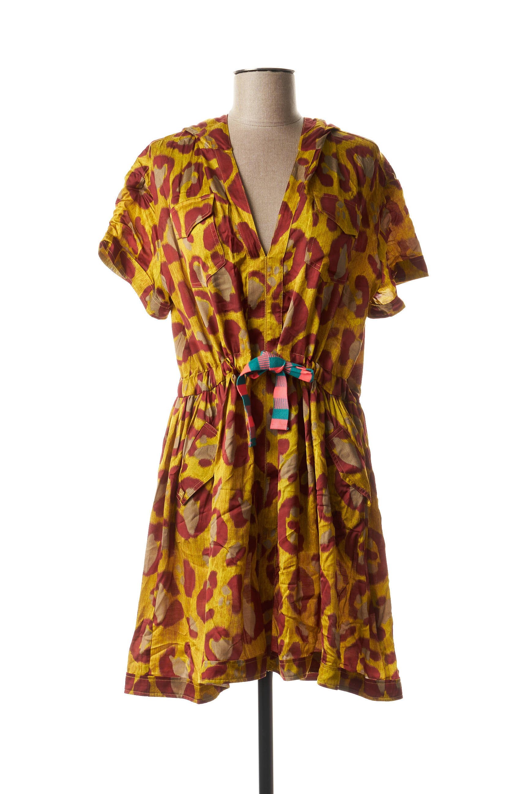 Pusilgių suknelė trumpas rankovės trumpas rankovės rudas MANILA GRACE moteris