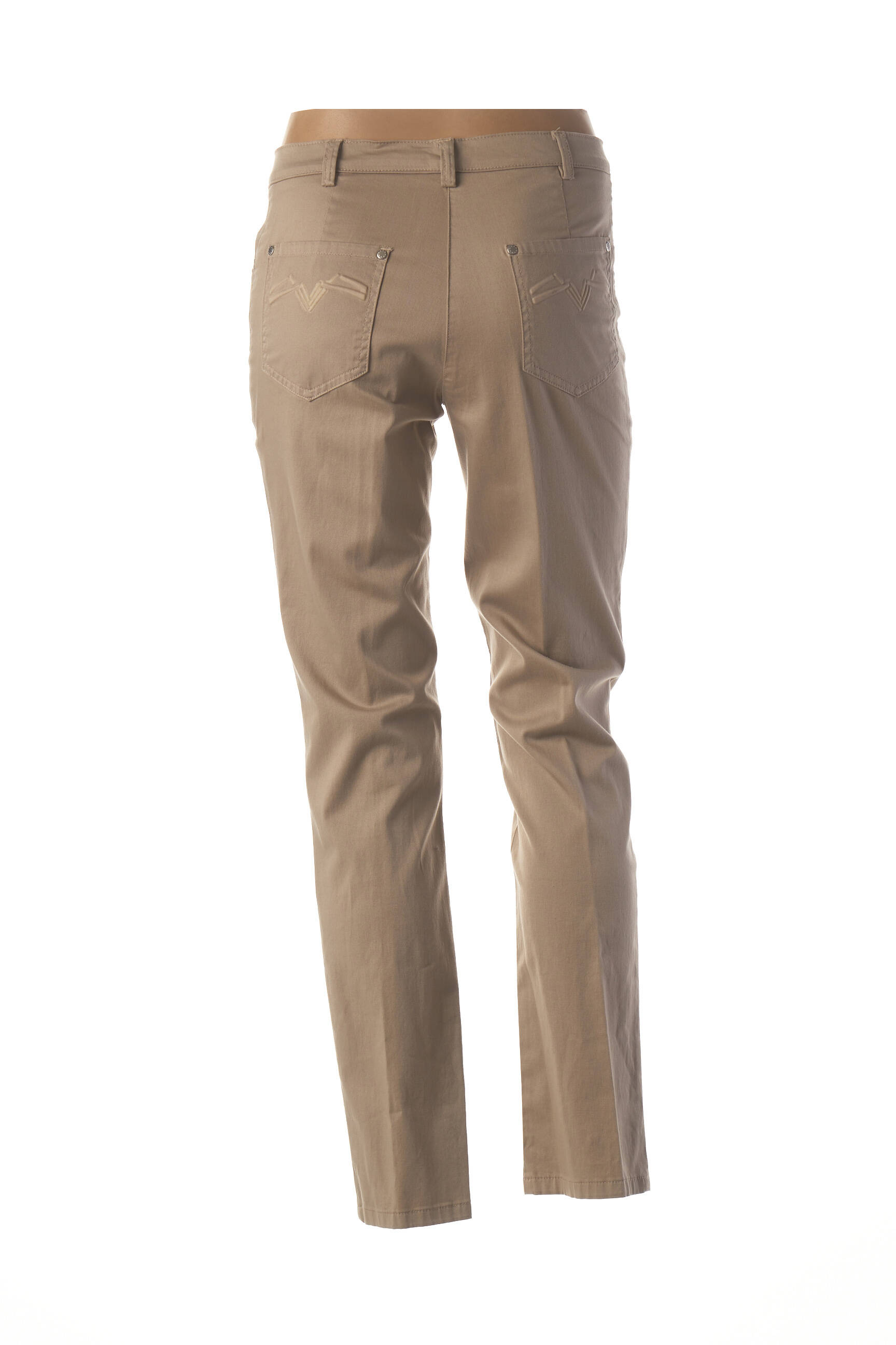 Pantalon tiesi kirpimas normala dydis bežinis GUY DUBOUIS moteris
