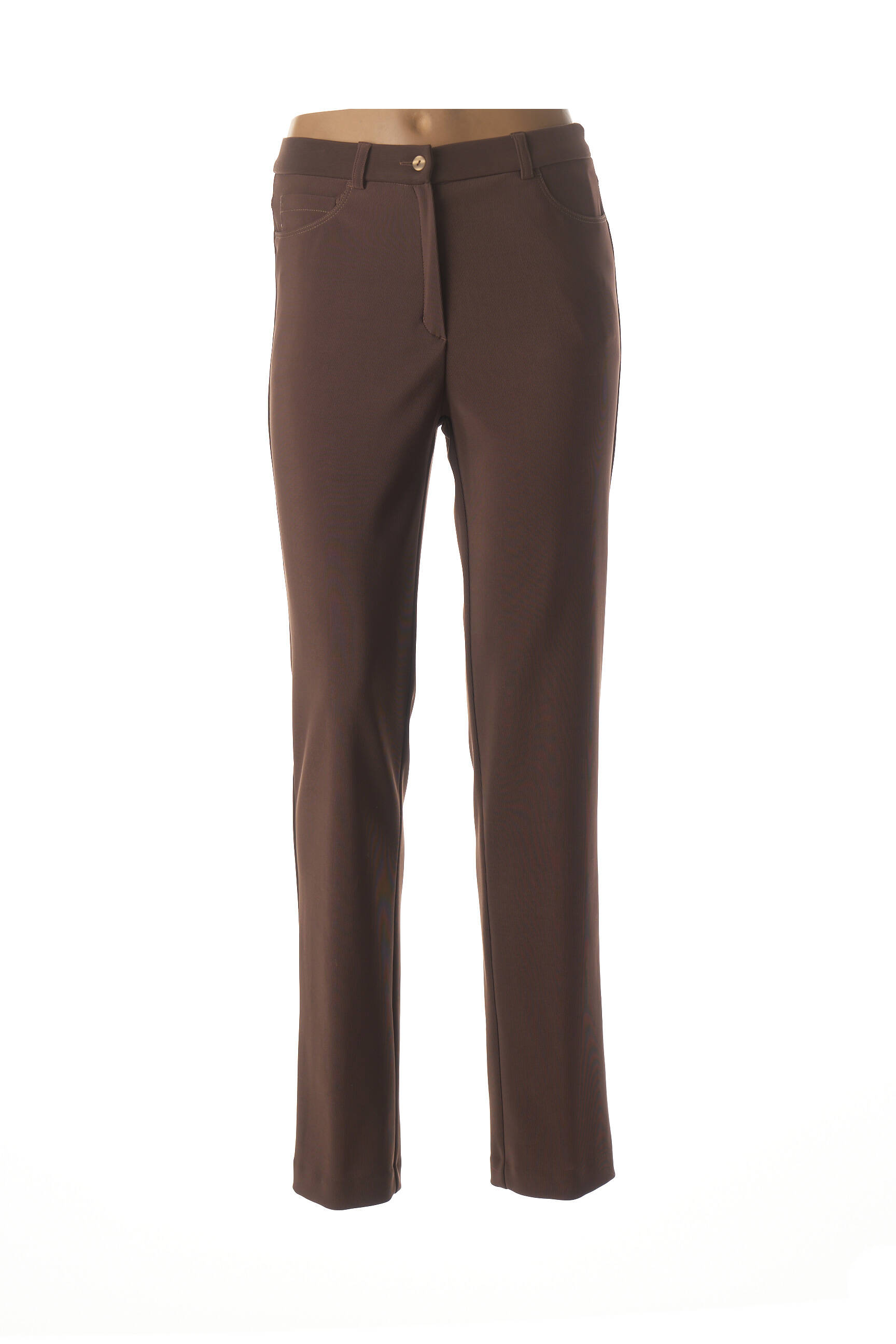 Pantalon kišenės normala dydis rudas FRANCE RIVOIRE moteris