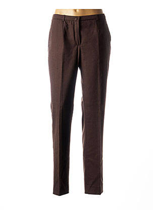 Pantalon tiesi kirpimas aukšta talija rudas WEINBERG moteris