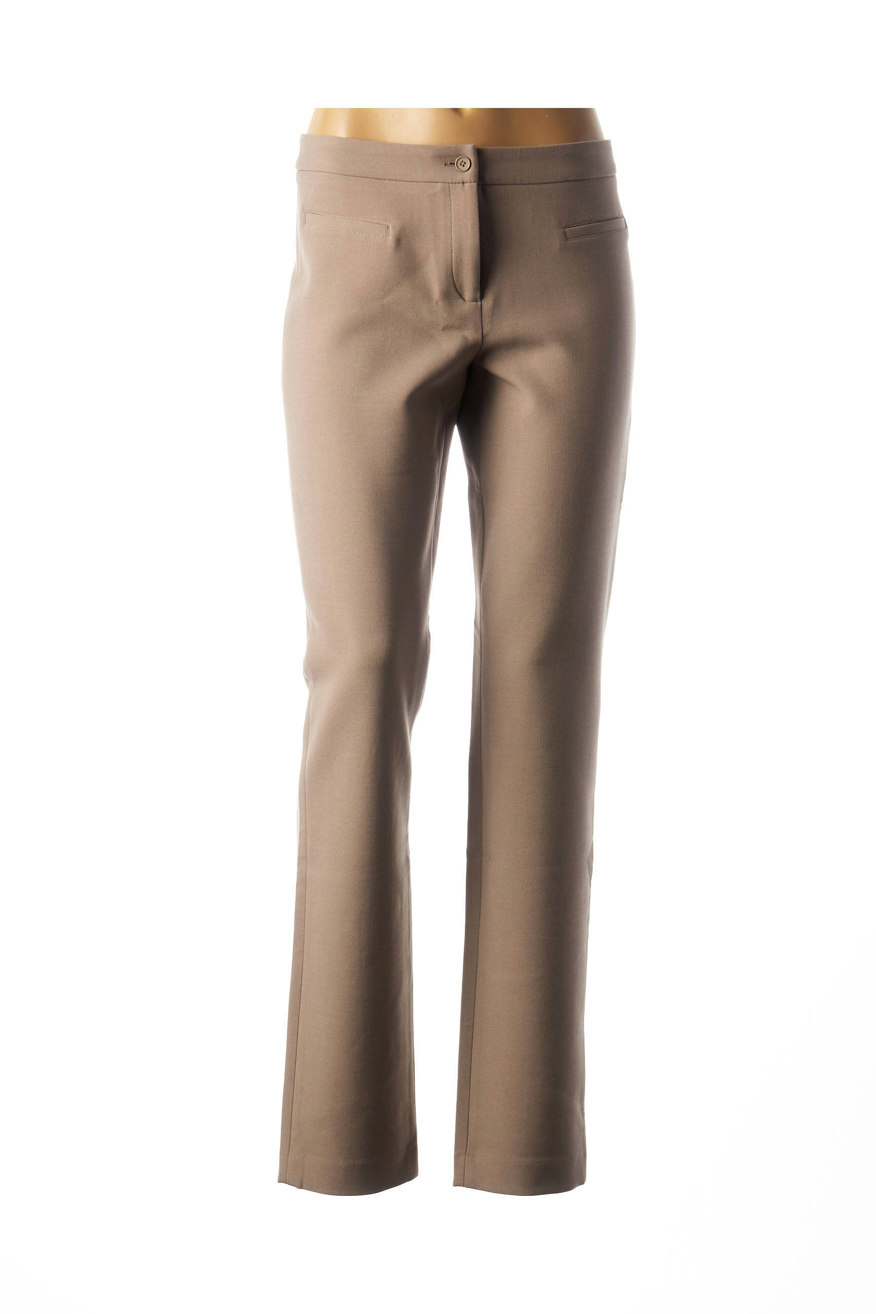 Pantalon uždarymas su užtrauktuku po mygtuku uždengimu normala dydis rudas D.SPORT moteris