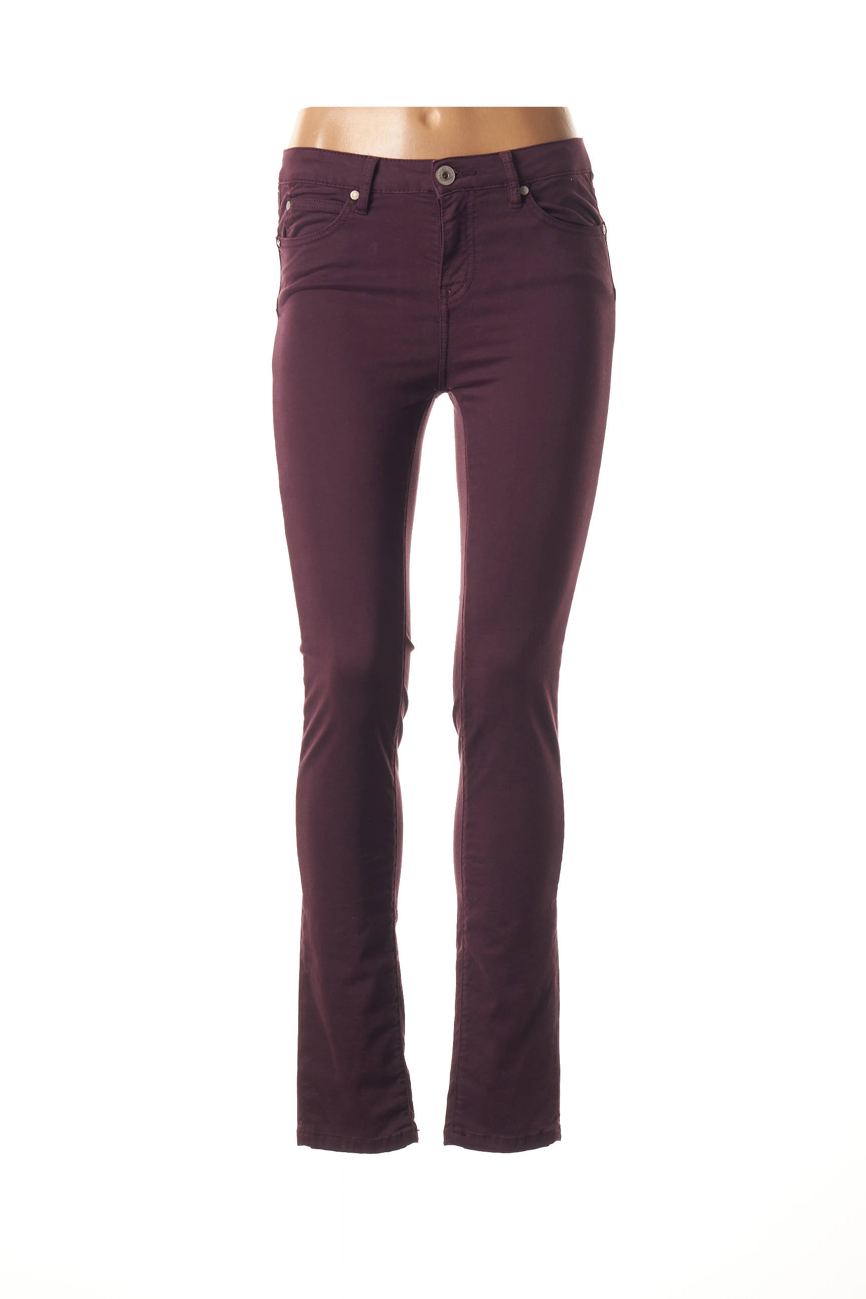 Pantalon siuvinėjimas su klinčiais maža dydžio violetinis DENIM STUDIO moteris
