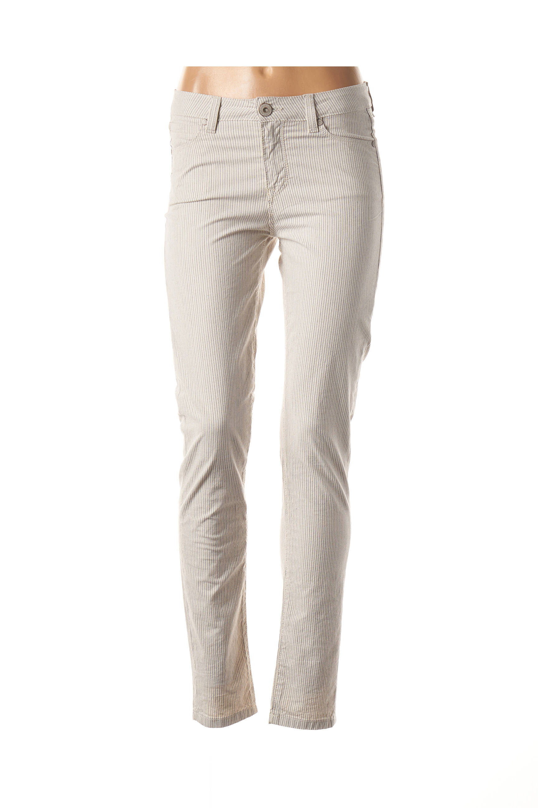 Pantalon lieknas maža dydžio bežinis DENIM STUDIO moteris