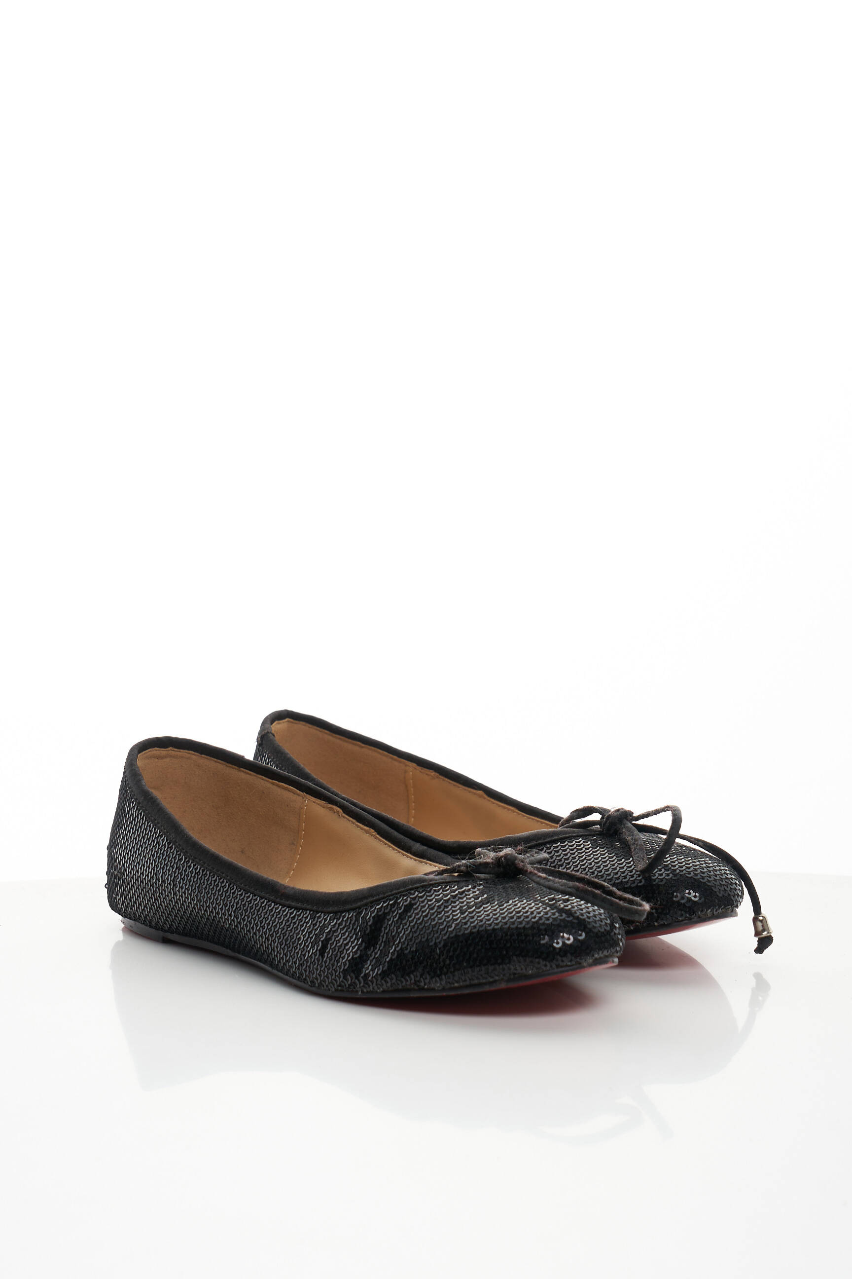 Balerinos plokščias kulnas iki 3 cm juodas LOUBOUTIN moteris