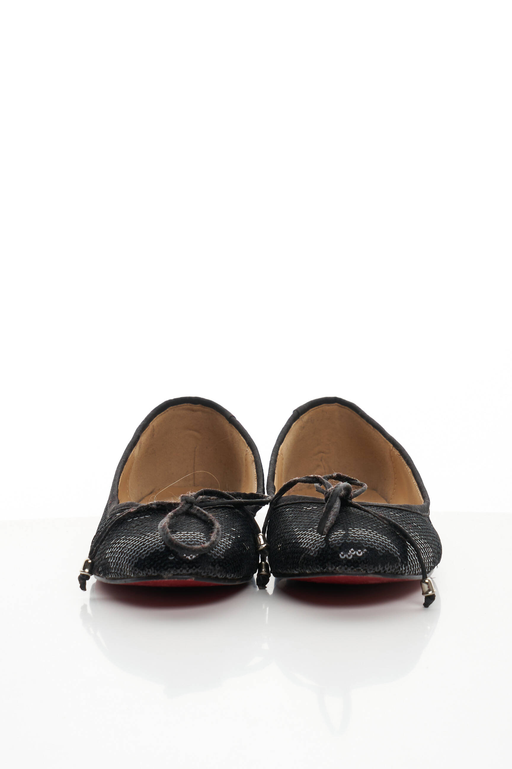 Balerinos plokščias kulnas iki 3 cm juodas LOUBOUTIN moteris