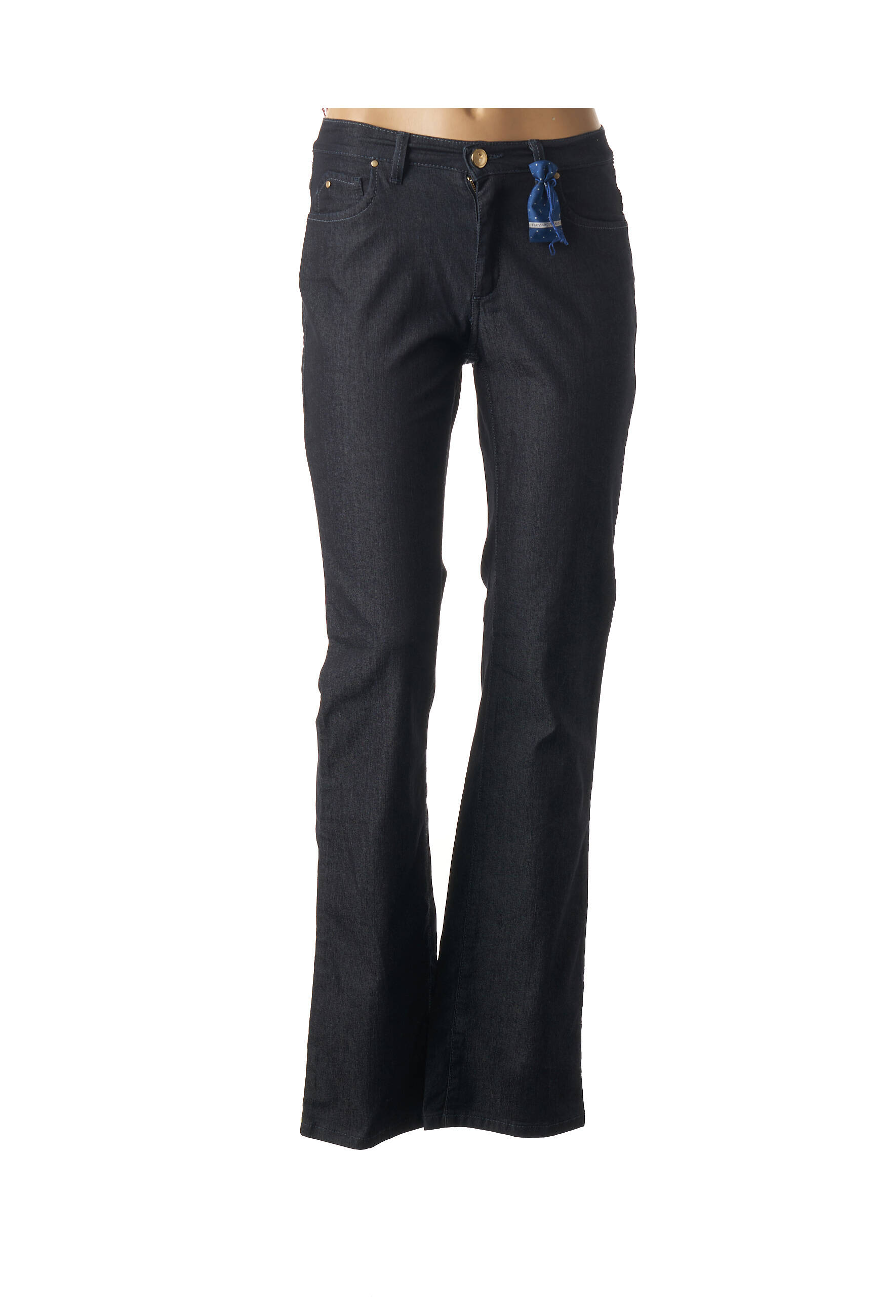 Tiesi kelnė aukšta talija aukšta talija mėlyna TRUSSARDI JEANS moteris