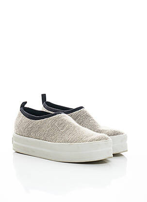 Slip-on batai elastinė uždarymo sistema plokščias kulnas iki 3 cm pilka NANUSHKA moteris