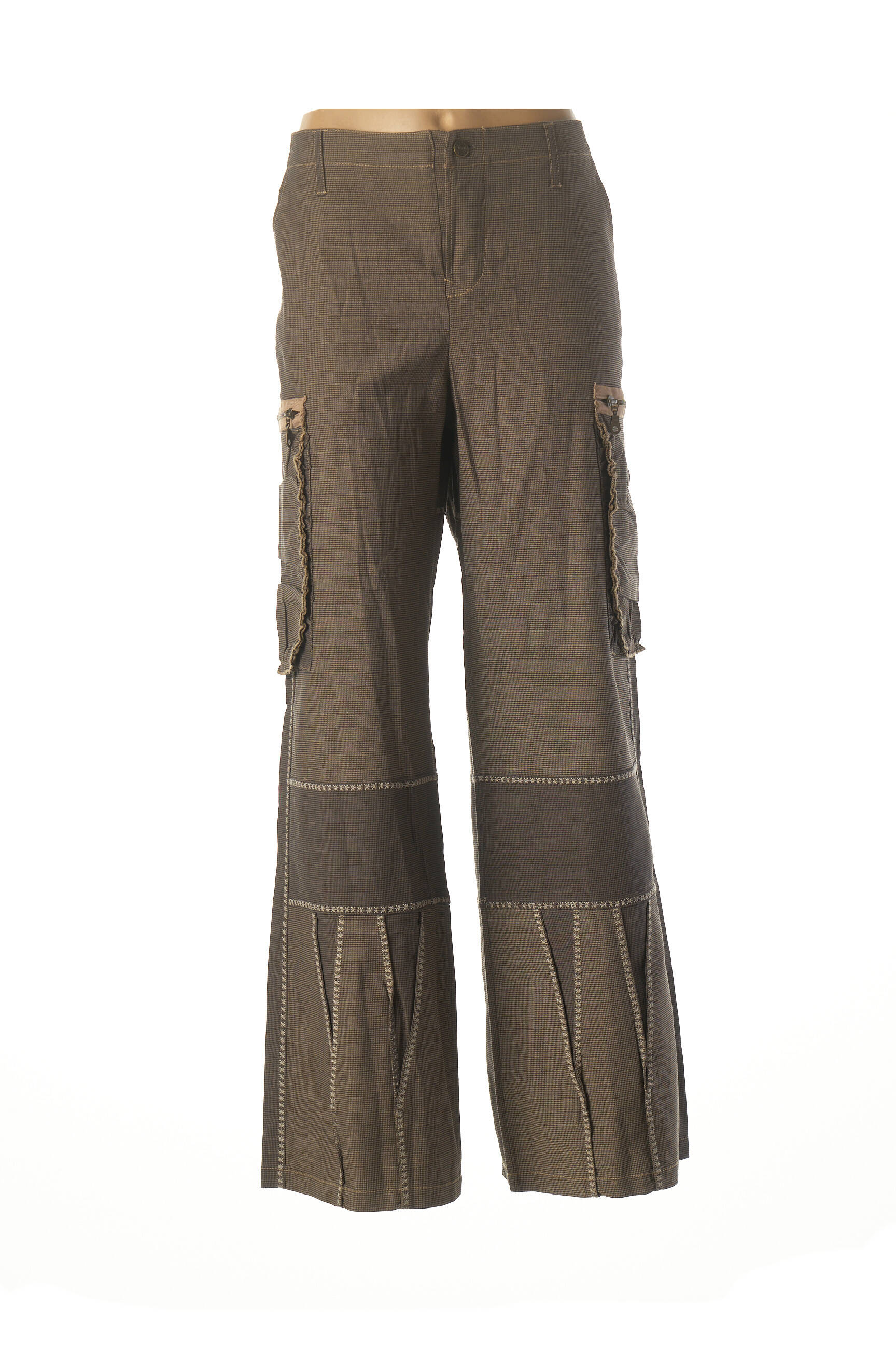 Platus kelnes normala dydis normala dydis rudas TRICOT CHIC moteris