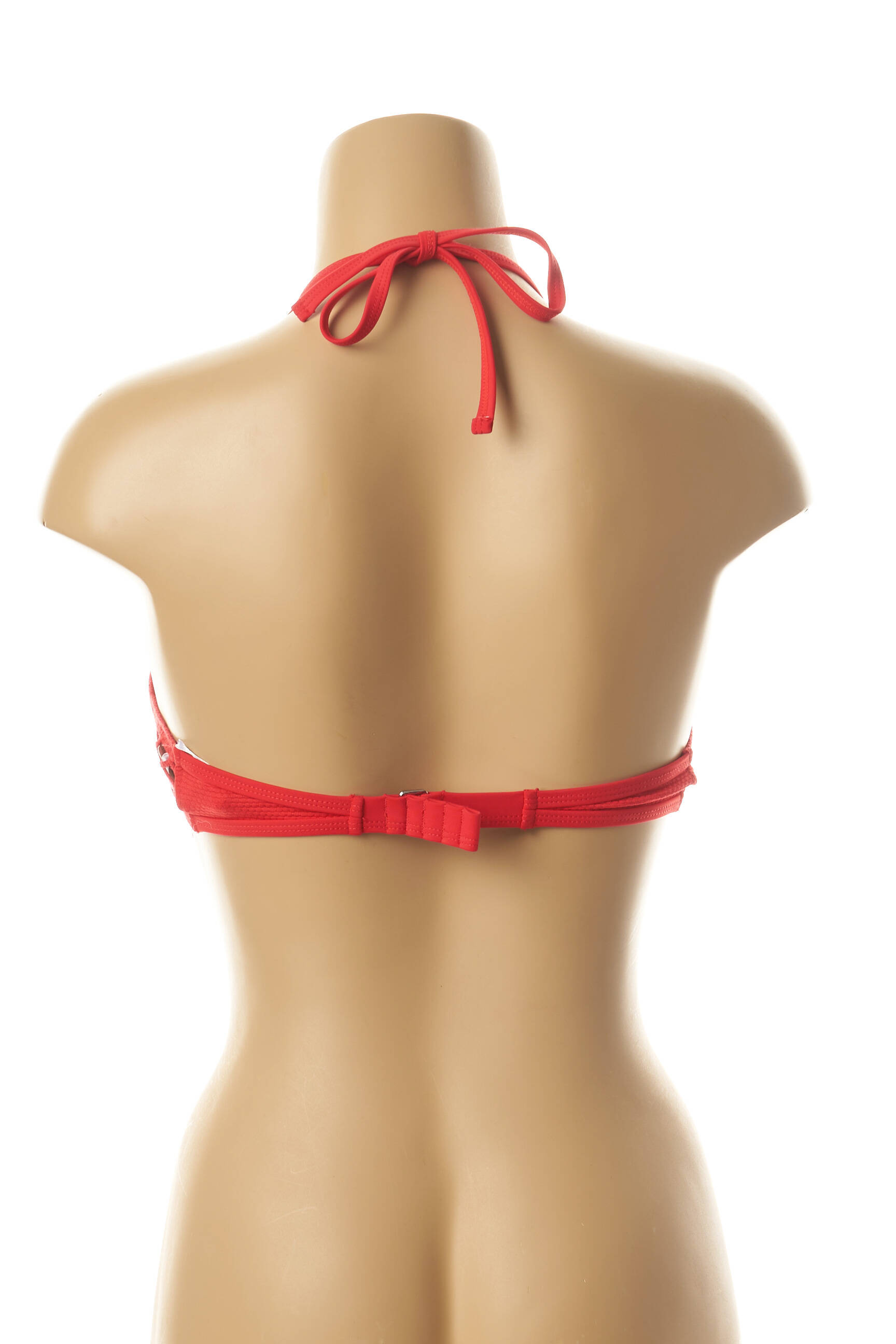 Maudymosi viršūnė užsegimas su raišteliais formuojantis liemenėlė su aukštu palaikymu raudona DAG ADOM moteris