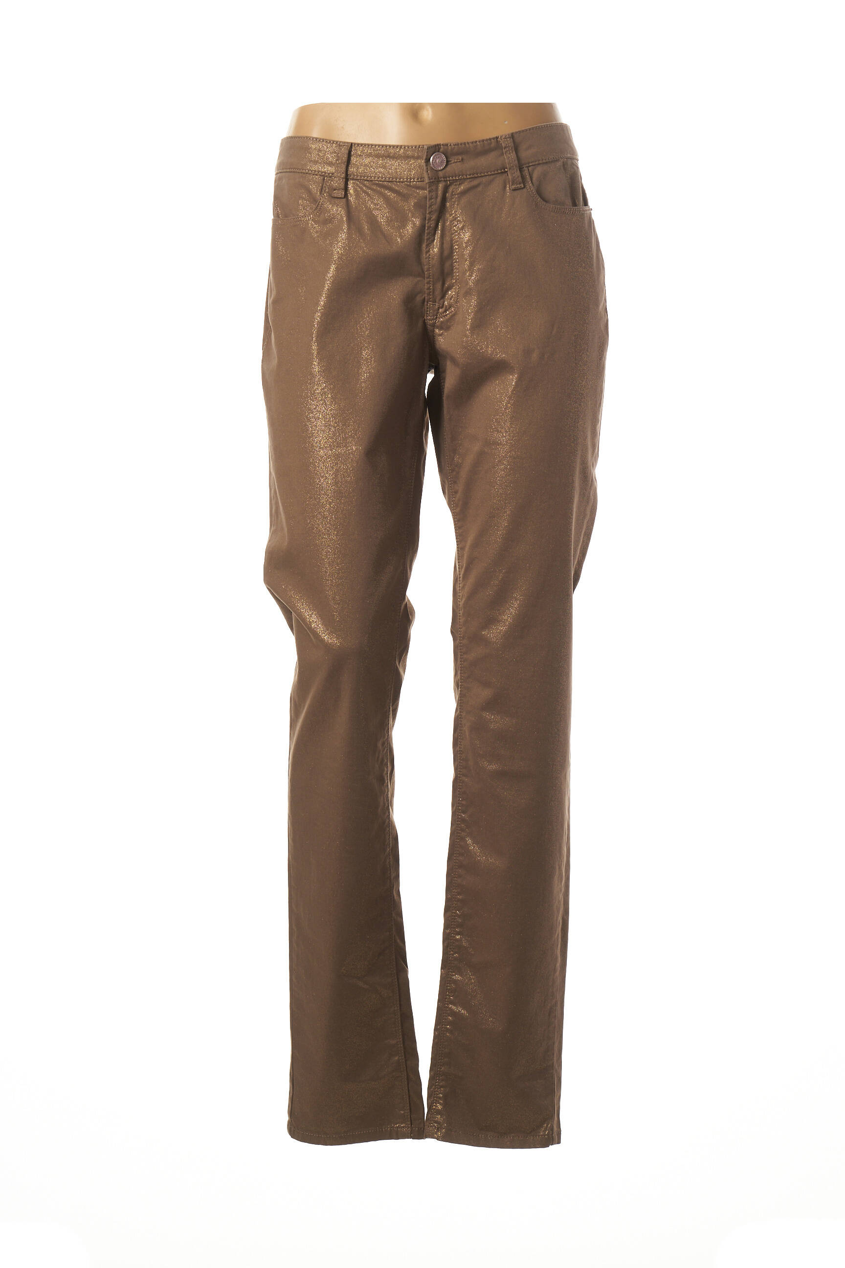 Pantalon tiesi kirpimas normala dydis rudas CKS moteris