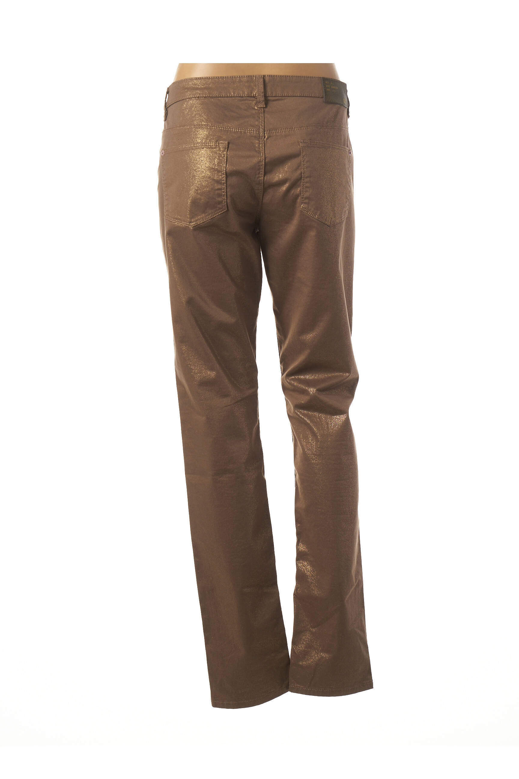Pantalon tiesi kirpimas normala dydis rudas CKS moteris