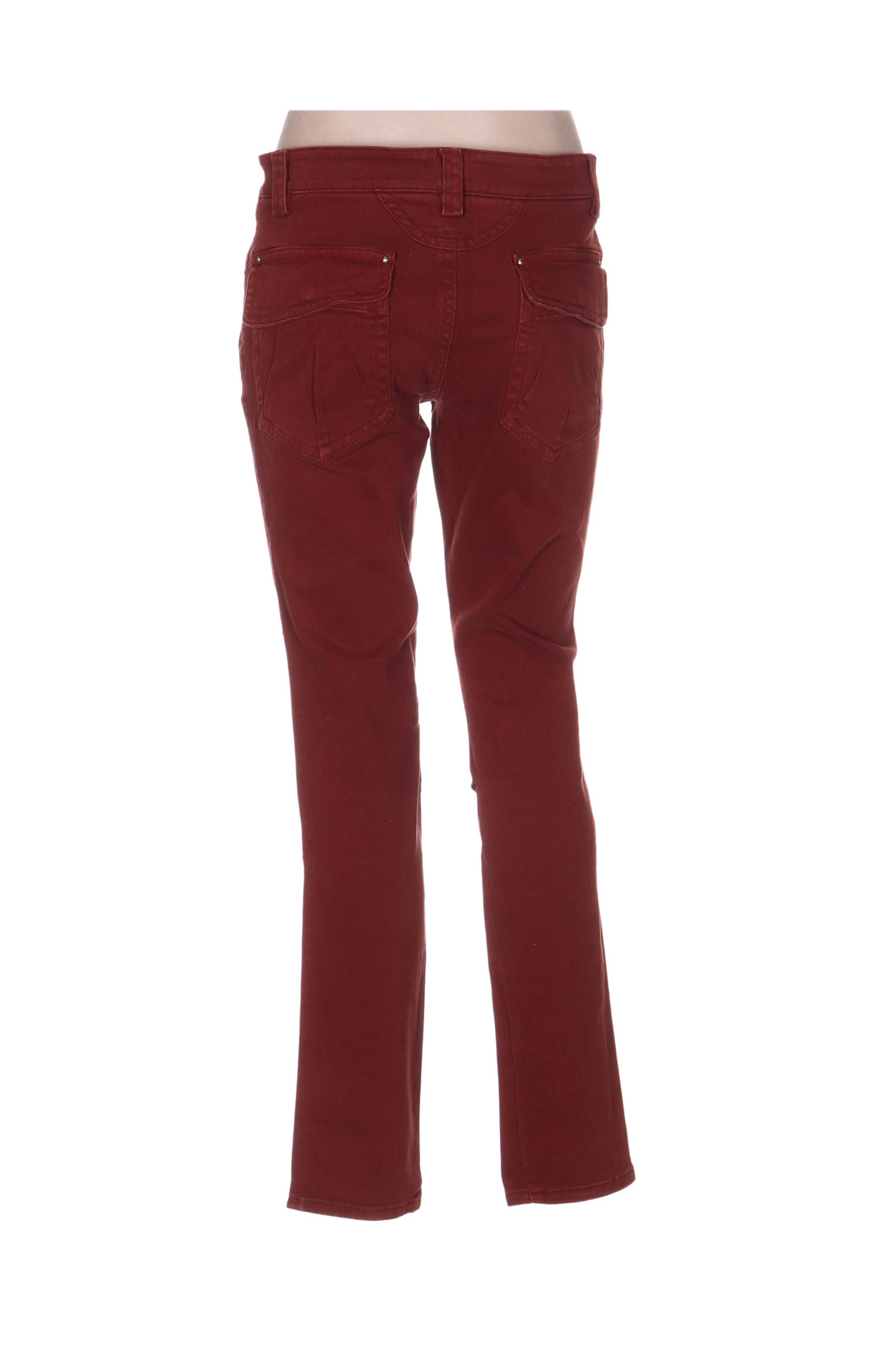 Tiesios kirpimo džinsai denimo pasirinkimas normala dydis raudona MY PANTS moteris