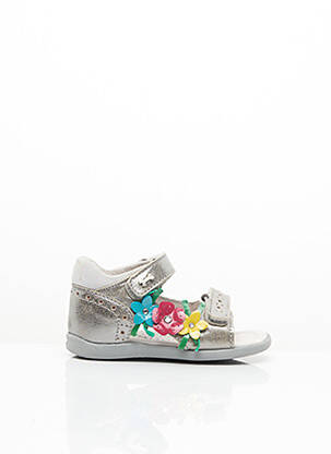 Sandalai/nu pėdos metalizuotas audinys apvalus mygtukas pilka STONES AND BONES mergina