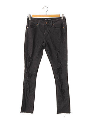 Tiesi kelnė uždarymas su užtrauktuku po mygtuku uždengimu normala dydis juodas DENIM CO moteris