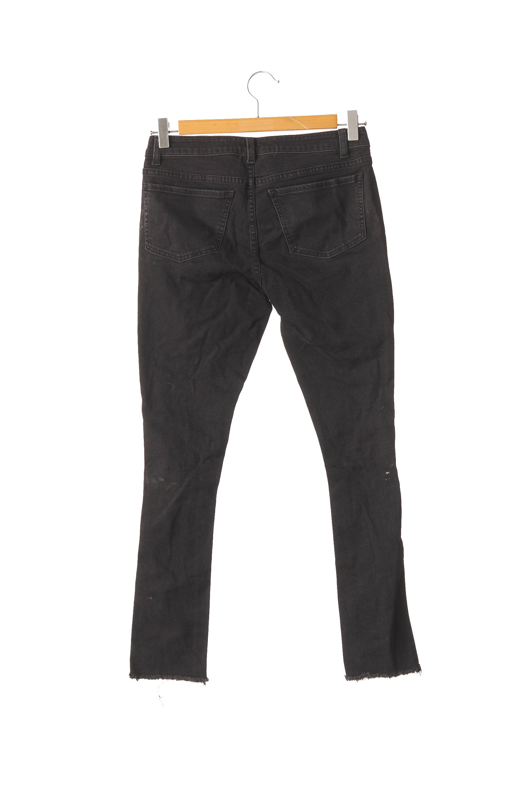Tiesi kelnė uždarymas su užtrauktuku po mygtuku uždengimu normala dydis juodas DENIM CO moteris