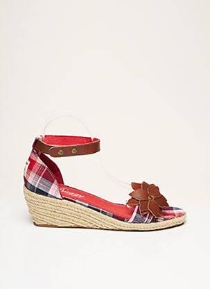 Espadrilės atvira pabaiga kulnas nuo 4 iki 6 cm raudona BUGGY moteris