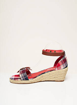 Espadrilės atvira pabaiga kulnas nuo 4 iki 6 cm raudona BUGGY moteris