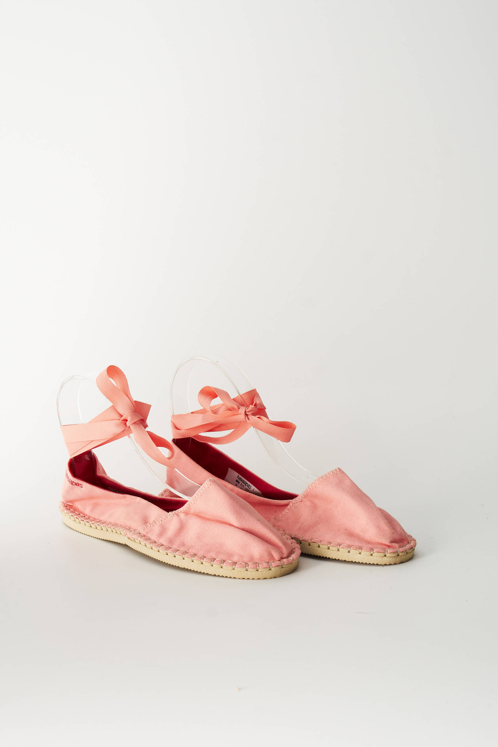 Espadrilės šnervių uždarymas plokščias kulnas iki 3 cm rožinė HAVANA moteris