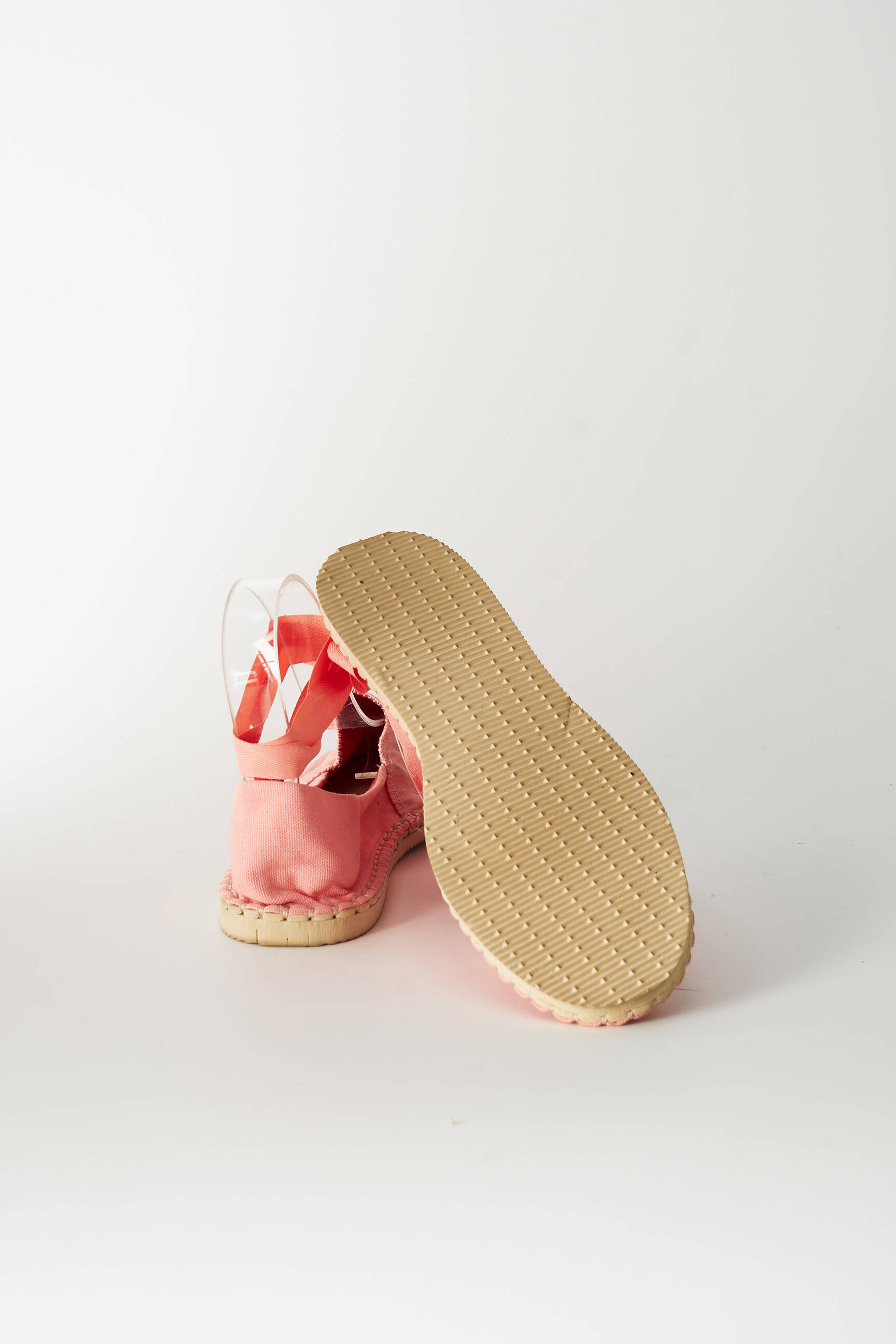 Espadrilės šnervių uždarymas plokščias kulnas iki 3 cm rožinė HAVANA moteris