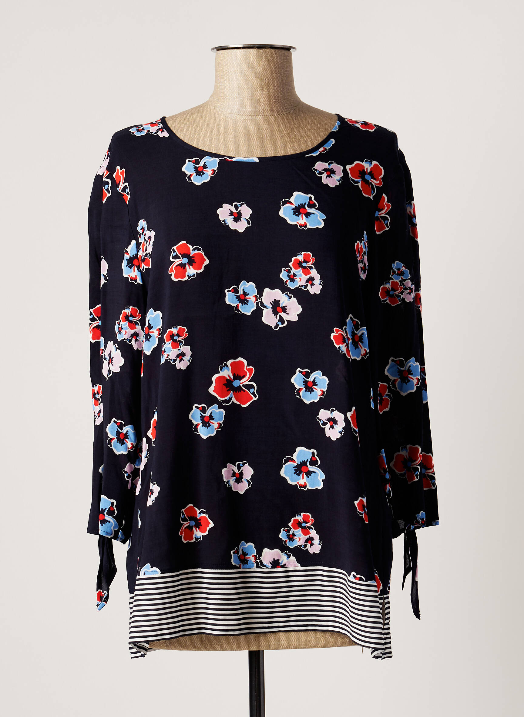 Bluzonai gėlių raštas 3/4 rankovės mėlyna GERRY WEBER moteris