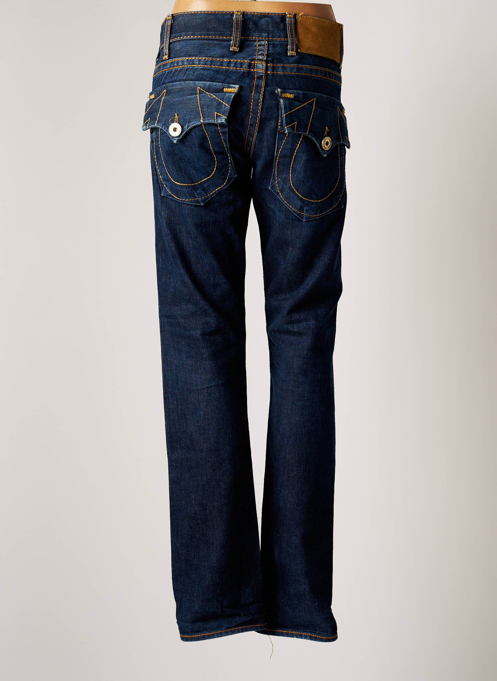 Tiesios kirpimo džinsai mėlyna TRUE RELIGION moteris