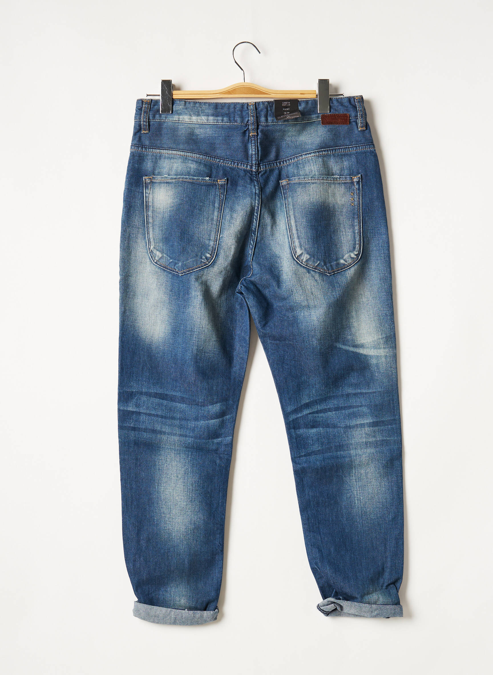 Mama džinsai nusidėvėjęs ir išblukęs efektas normala dydis mėlyna MAISON SCOTCH moteris