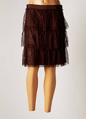 Pusilgis sijonas rudas GOLDEN GOOSE DELUXE BRAND moteris