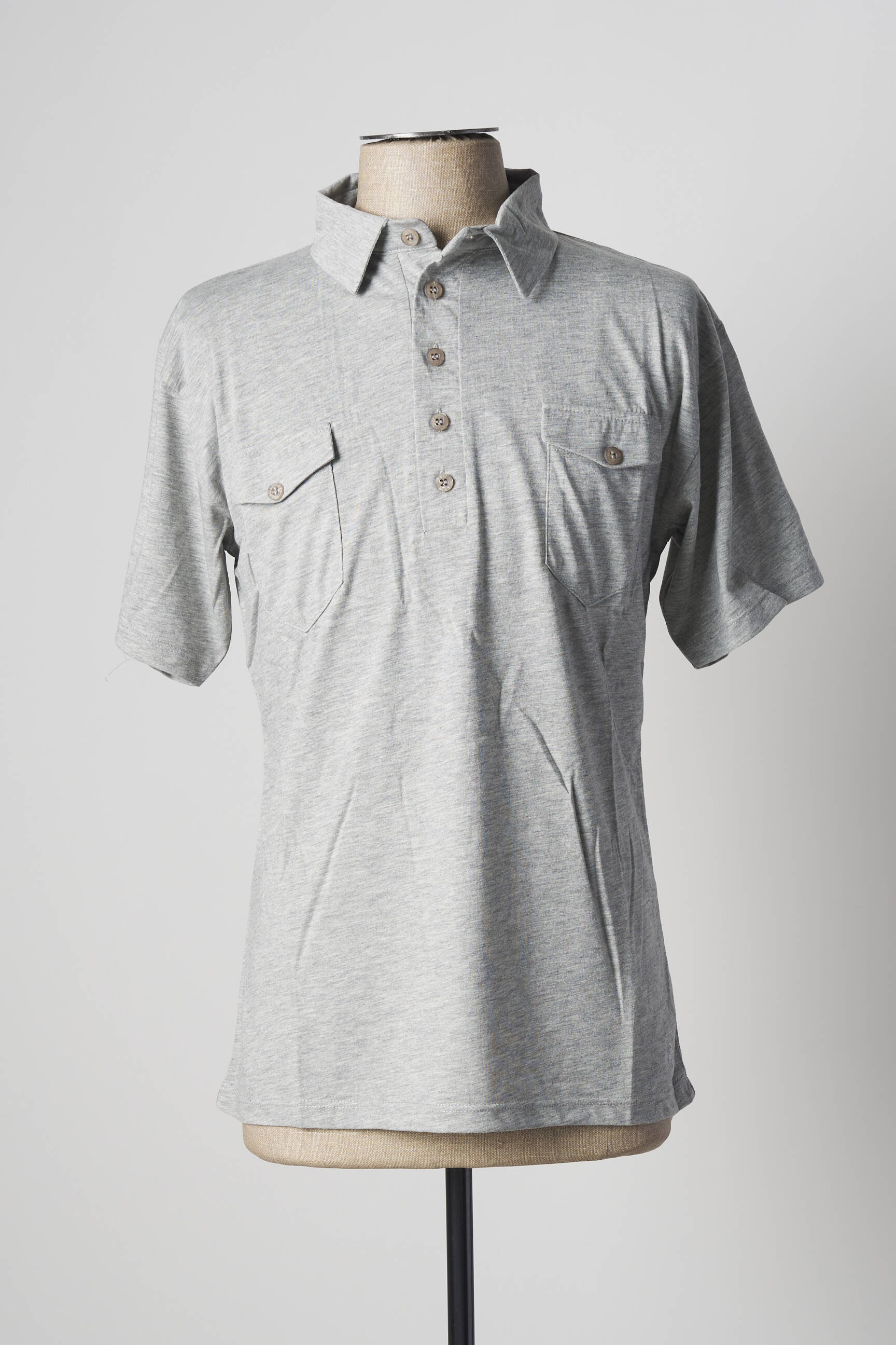 Polo jersey audinys trumpas rankovės pilka KATZ OUTFITTER vyras