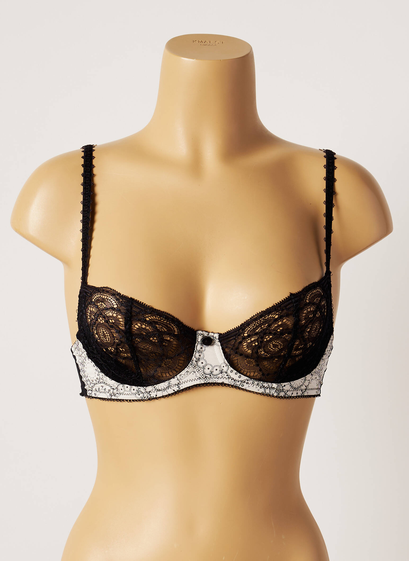 Liemenėlė siuvinėjimas juodas GOSSARD moteris