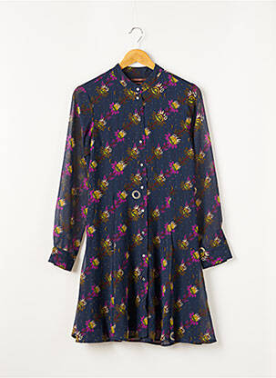 Pusilgių suknelė gėlių raštas ilgos rankovės mėlyna MAISON SCOTCH moteris