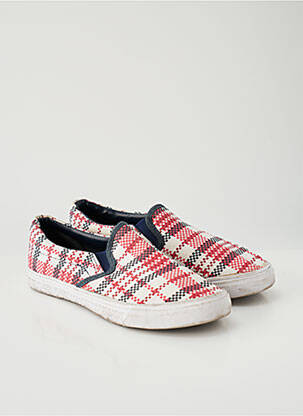 Slip-on batai apvalus mygtukas plokščias kulnas iki 3 cm raudona WOMEN ONLY moteris