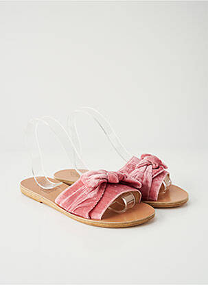 Mule/sabotai odinė išorinė padas plokščias kulnas iki 3 cm rožinė ANCIENT GREEK SANDALS moteris