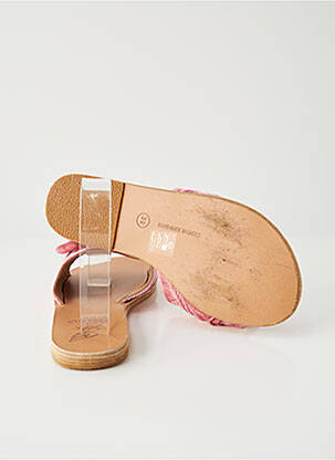 Mule/sabotai odinė išorinė padas plokščias kulnas iki 3 cm rožinė ANCIENT GREEK SANDALS moteris