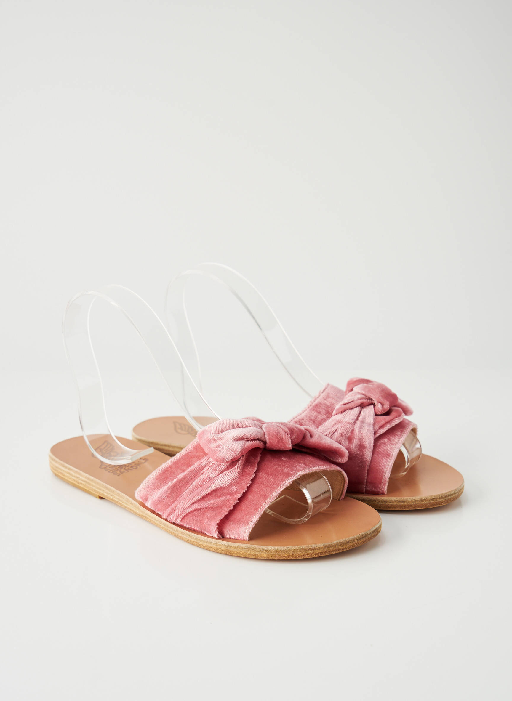 Mule/sabotai odinė išorinė padas plokščias kulnas iki 3 cm rožinė ANCIENT GREEK SANDALS moteris